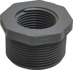 Value Collection - 1-1/2 x 1" CPVC Plastic Pipe Bushing - Schedule 80, MIPT x FIPT End Connections - Industrial Tool & Supply