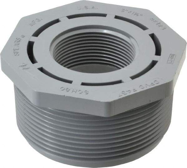 Value Collection - 3 x 1-1/2" CPVC Plastic Pipe Bushing - Schedule 80, MIPT x FIPT End Connections - Industrial Tool & Supply