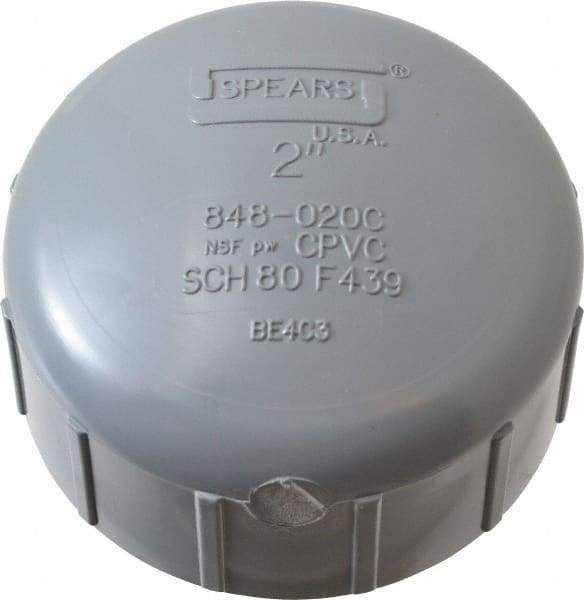 Value Collection - 2" CPVC Plastic Pipe End Cap - Schedule 80, FIPT End Connections - Industrial Tool & Supply