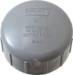 Value Collection - 2" CPVC Plastic Pipe End Cap - Schedule 80, FIPT End Connections - Industrial Tool & Supply