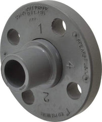 Value Collection - 1" CPVC Plastic Pipe Flange (Two Piece) - Schedule 80, Spig End Connections - Industrial Tool & Supply