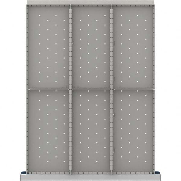 LISTA - 6-Compartment Drawer Divider Layout for 3.15" High Drawers - Industrial Tool & Supply
