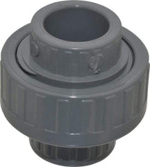 Value Collection - 3/4" CPVC Plastic Pipe Union with EPDM O-Ring - Schedule 80, Slip x Slip End Connections - Industrial Tool & Supply