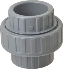 Value Collection - 1-1/2" CPVC Plastic Pipe Union with EPDM O-Ring - Schedule 80, Slip x Slip End Connections - Industrial Tool & Supply