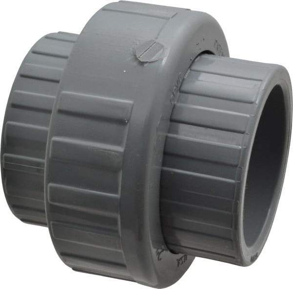 Value Collection - 2" CPVC Plastic Pipe Union with EPDM O-Ring - Schedule 80, Slip x Slip End Connections - Industrial Tool & Supply
