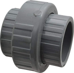 Value Collection - 2" CPVC Plastic Pipe Union with EPDM O-Ring - Schedule 80, Slip x Slip End Connections - Industrial Tool & Supply
