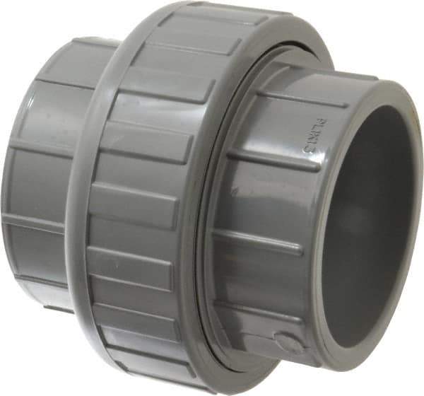 Value Collection - 3" CPVC Plastic Pipe Union with EPDM O-Ring - Schedule 80, Slip x Slip End Connections - Industrial Tool & Supply