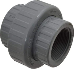 Value Collection - 1-1/2" CPVC Plastic Pipe Union with EPDM O-Ring - Schedule 80, FIPT x FIPT End Connections - Industrial Tool & Supply