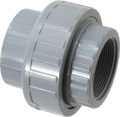 Value Collection - 2" CPVC Plastic Pipe Union with EPDM O-Ring - Schedule 80, FIPT x FIPT End Connections - Industrial Tool & Supply
