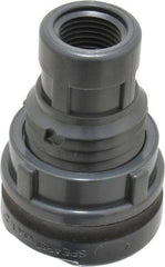 Value Collection - 1/2" PVC Plastic Pipe Bulkhead Tank Adapter - Schedule 80, Slip x FIPT End Connections - Industrial Tool & Supply