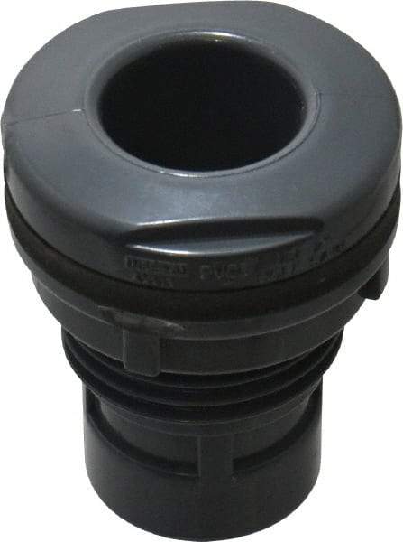 Value Collection - 1" PVC Plastic Pipe Bulkhead Tank Adapter - Schedule 80, Slip x FIPT End Connections - Industrial Tool & Supply