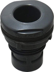 Value Collection - 1" PVC Plastic Pipe Bulkhead Tank Adapter - Schedule 80, Slip x FIPT End Connections - Industrial Tool & Supply