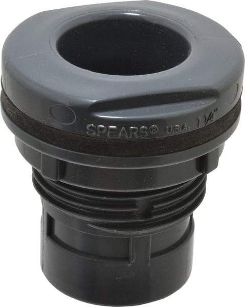 Value Collection - 1-1/4" PVC Plastic Pipe Bulkhead Tank Adapter - Schedule 80, Slip x FIPT End Connections - Industrial Tool & Supply