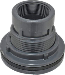 Value Collection - 2" PVC Plastic Pipe Bulkhead Tank Adapter - Schedule 80, Slip x FIPT End Connections - Industrial Tool & Supply
