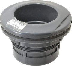 Value Collection - 4" PVC Plastic Pipe Bulkhead Tank Adapter - Schedule 80, Slip x FIPT End Connections - Industrial Tool & Supply