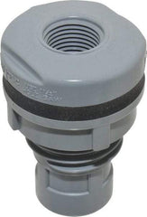 Value Collection - 1/2" CPVC Plastic Pipe Bulkhead Tank Adapter - Schedule 80, FIPT x FIPT End Connections - Industrial Tool & Supply