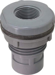 Value Collection - 1" CPVC Plastic Pipe Bulkhead Tank Adapter - Schedule 80, FIPT x FIPT End Connections - Industrial Tool & Supply