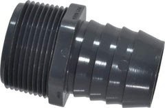 Value Collection - 1-1/4" Barb, 1-1/4 MIPT, Multiple Barbed Tube Adapter - PVC, Male - Industrial Tool & Supply