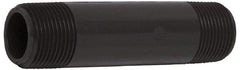 Value Collection - 2-1/2" Pipe, 3" Long PVC Threaded Plastic Pipe Nipple - Schedule 80, Gray - Industrial Tool & Supply