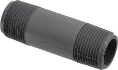 Value Collection - 3/4" Pipe, 3" Long CPVC Threaded Plastic Pipe Nipple - Schedule 80, Gray - Industrial Tool & Supply