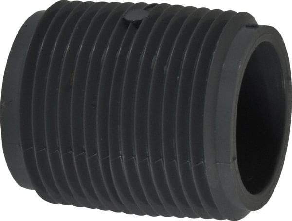 Value Collection - 1" Pipe, 1-1/2" Long CPVC Threaded Plastic Pipe Nipple - Schedule 80, Gray - Industrial Tool & Supply