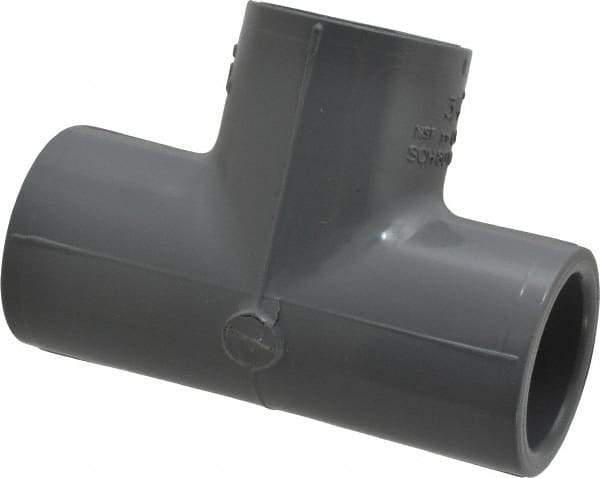 Value Collection - 3/4" CPVC Plastic Pipe Tee - Schedule 80, Slip x Slip x Slip End Connections - Industrial Tool & Supply