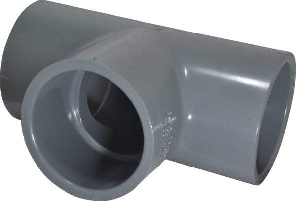 Value Collection - 2" CPVC Plastic Pipe Tee - Schedule 80, Slip x Slip x Slip End Connections - Industrial Tool & Supply