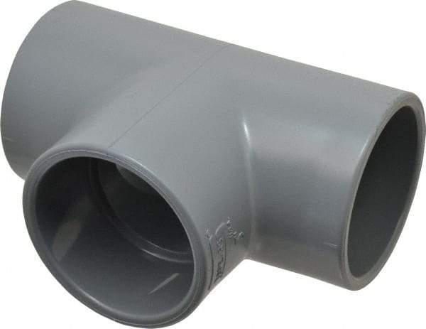Value Collection - 3" CPVC Plastic Pipe Tee - Schedule 80, Slip x Slip x Slip End Connections - Industrial Tool & Supply