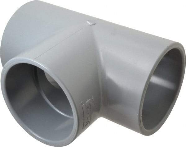 Value Collection - 4" CPVC Plastic Pipe Tee - Schedule 80, Slip x Slip x Slip End Connections - Industrial Tool & Supply