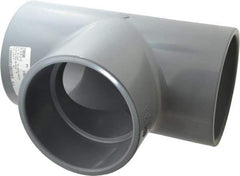 Value Collection - 6" CPVC Plastic Pipe Tee - Schedule 80, Slip x Slip x Slip End Connections - Industrial Tool & Supply