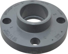 Value Collection - 2" CPVC Plastic Pipe Flange (One Piece) - Slip End Connections - Industrial Tool & Supply