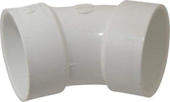 B&K Mueller - 3", PVC Drain, Waste & Vent Pipe 45 Elbow - Hub x Hub - Industrial Tool & Supply