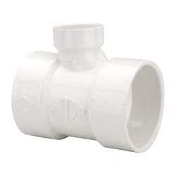 B&K Mueller - 3 x 3 x 1-1/2", PVC Drain, Waste & Vent Pipe Reducing Sanitary Tee - Hub x Hub x Hub - Industrial Tool & Supply