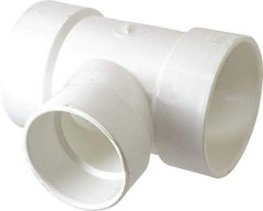 B&K Mueller - 4 x 4 x 3", PVC Drain, Waste & Vent Pipe Reducing Sanitary Tee - Hub x Hub x Hub - Industrial Tool & Supply