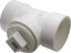 B&K Mueller - 3", PVC Drain, Waste & Vent Pipe Test Tee - Hub x Hub x CO with Plug - Industrial Tool & Supply