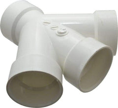 B&K Mueller - 3", PVC Drain, Waste & Vent Pipe Combination TY - Hub x Hub x Hub - Industrial Tool & Supply