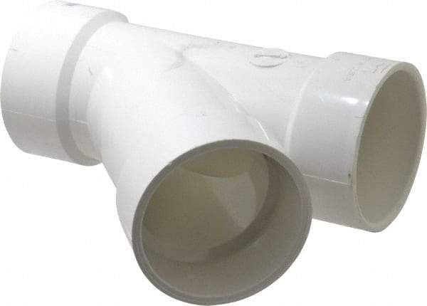 B&K Mueller - 3", PVC Drain, Waste & Vent Pipe 45 Wye - Hub x Hub x Hub - Industrial Tool & Supply