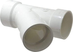 B&K Mueller - 3", PVC Drain, Waste & Vent Pipe 45 Wye - Hub x Hub x Hub - Industrial Tool & Supply