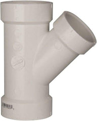 B&K Mueller - 2 x 2 x 1-1/2", PVC Drain, Waste & Vent Pipe 45 Wye - Hub x Hub x Hub - Industrial Tool & Supply