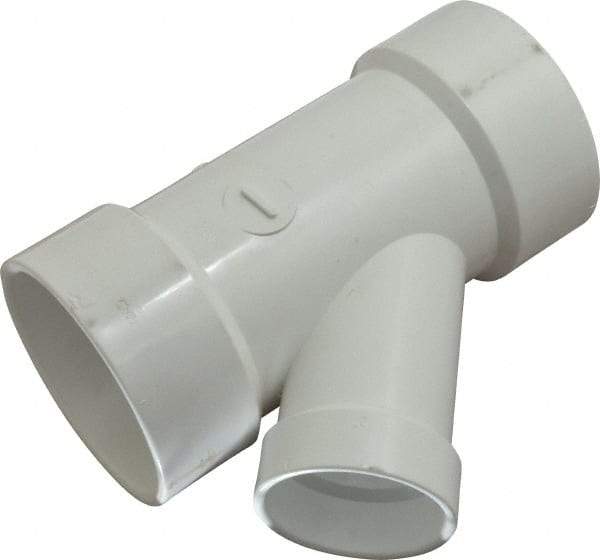 B&K Mueller - 3 x 3 x 2", PVC Drain, Waste & Vent Pipe 45 Wye - Hub x Hub x Hub - Industrial Tool & Supply
