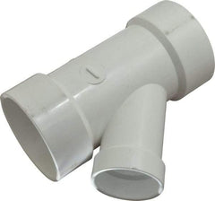 B&K Mueller - 3 x 3 x 2", PVC Drain, Waste & Vent Pipe 45 Wye - Hub x Hub x Hub - Industrial Tool & Supply