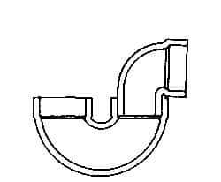 B&K Mueller - 4", PVC Drain, Waste & Vent Pipe P Trap - Hub x Hub - Industrial Tool & Supply