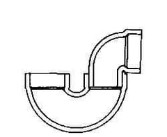 B&K Mueller - 4", PVC Drain, Waste & Vent Pipe P Trap - Hub x Hub - Industrial Tool & Supply