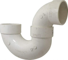 B&K Mueller - 3", PVC Drain, Waste & Vent Pipe P Trap - Hub x Hub - Industrial Tool & Supply
