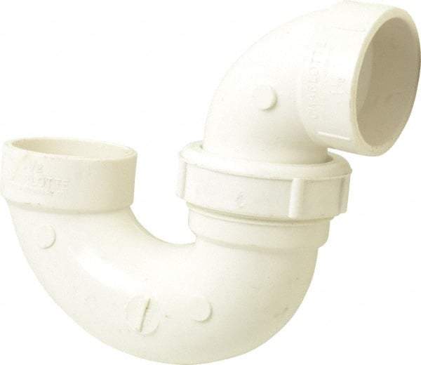 B&K Mueller - 1-1/2", PVC Drain, Waste & Vent Pipe P Trap with Union - Hub x Hub - Industrial Tool & Supply