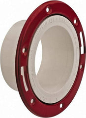 B&K Mueller - 4" Pipe, 7" OD, PVC Adjustable Closet Flange - 40° Max Working Temp, Spig End Connections - Industrial Tool & Supply