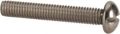 Value Collection - #10-32 UNF, 1-1/4" Length Under Head Slotted Drive Machine Screw - Round Head, Grade 316 Stainless Steel, Uncoated, Without Washer - Industrial Tool & Supply