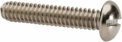 Value Collection - 1/4-20 UNC, 1-1/4" Length Under Head Slotted Drive Machine Screw - Round Head, Grade 316 Stainless Steel, Uncoated, Without Washer - Industrial Tool & Supply