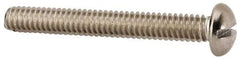 Value Collection - 1/4-20 UNC, 2" Length Under Head Slotted Drive Machine Screw - Round Head, Grade 316 Stainless Steel, Uncoated, Without Washer - Industrial Tool & Supply