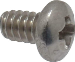 Value Collection - #4-40 UNC, 3/8" Length Under Head Phillips Drive Machine Screw - Pan Head, Grade 316 Stainless Steel, Uncoated, Without Washer - Industrial Tool & Supply